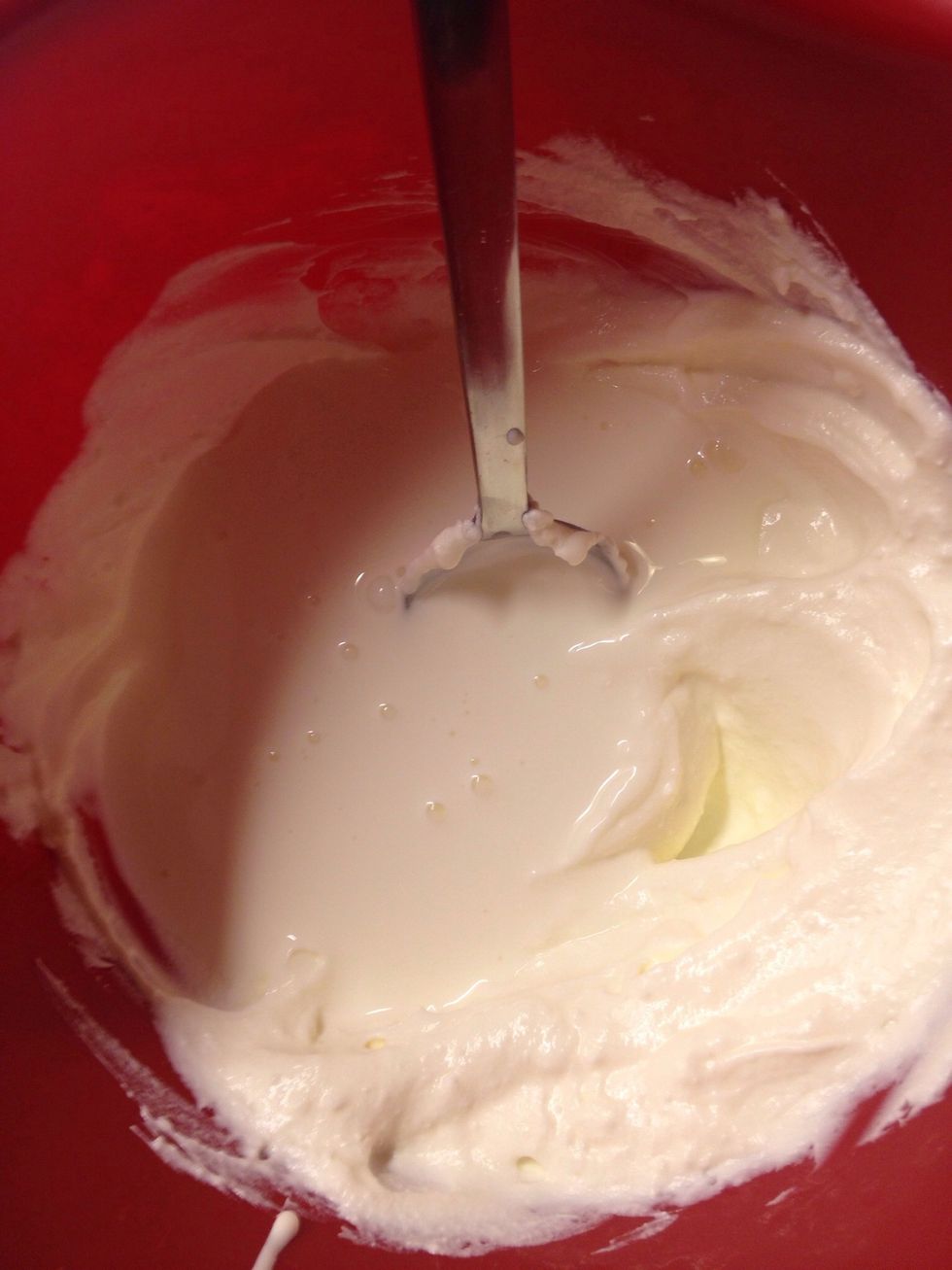 Add the cream and stir again. Set aside.