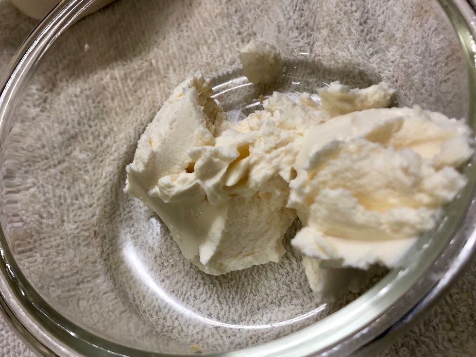 Add the cream cheese to the bowl