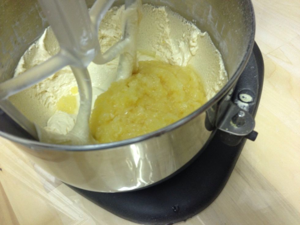 Add the crushed pineapple