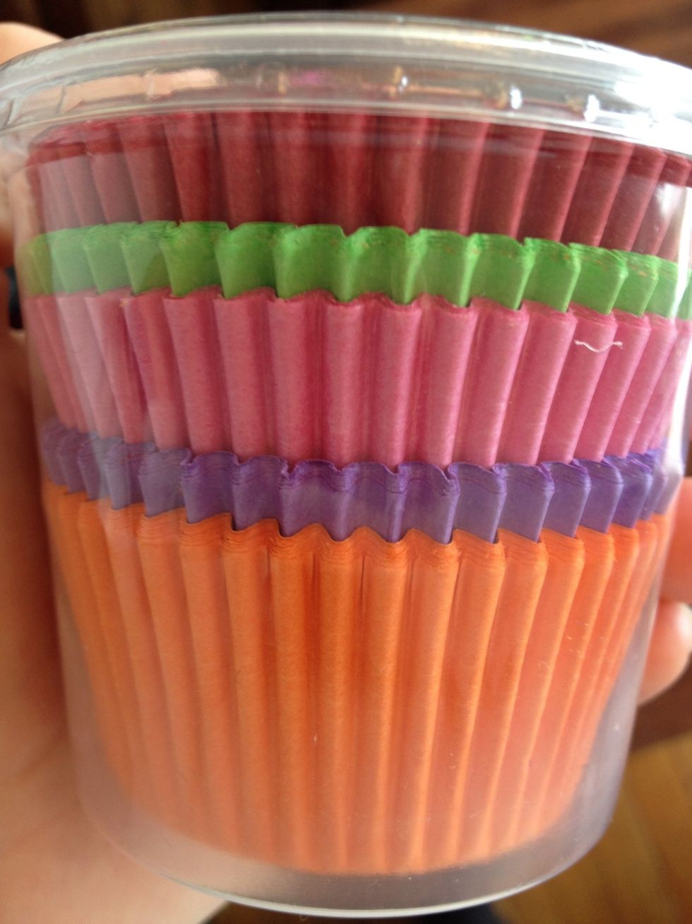 Add the cupcake liners.