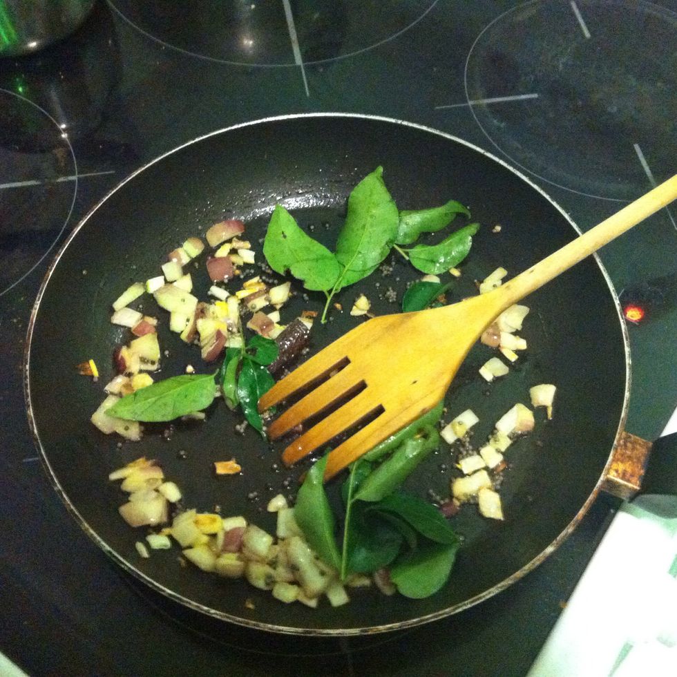 Add the curry leaves