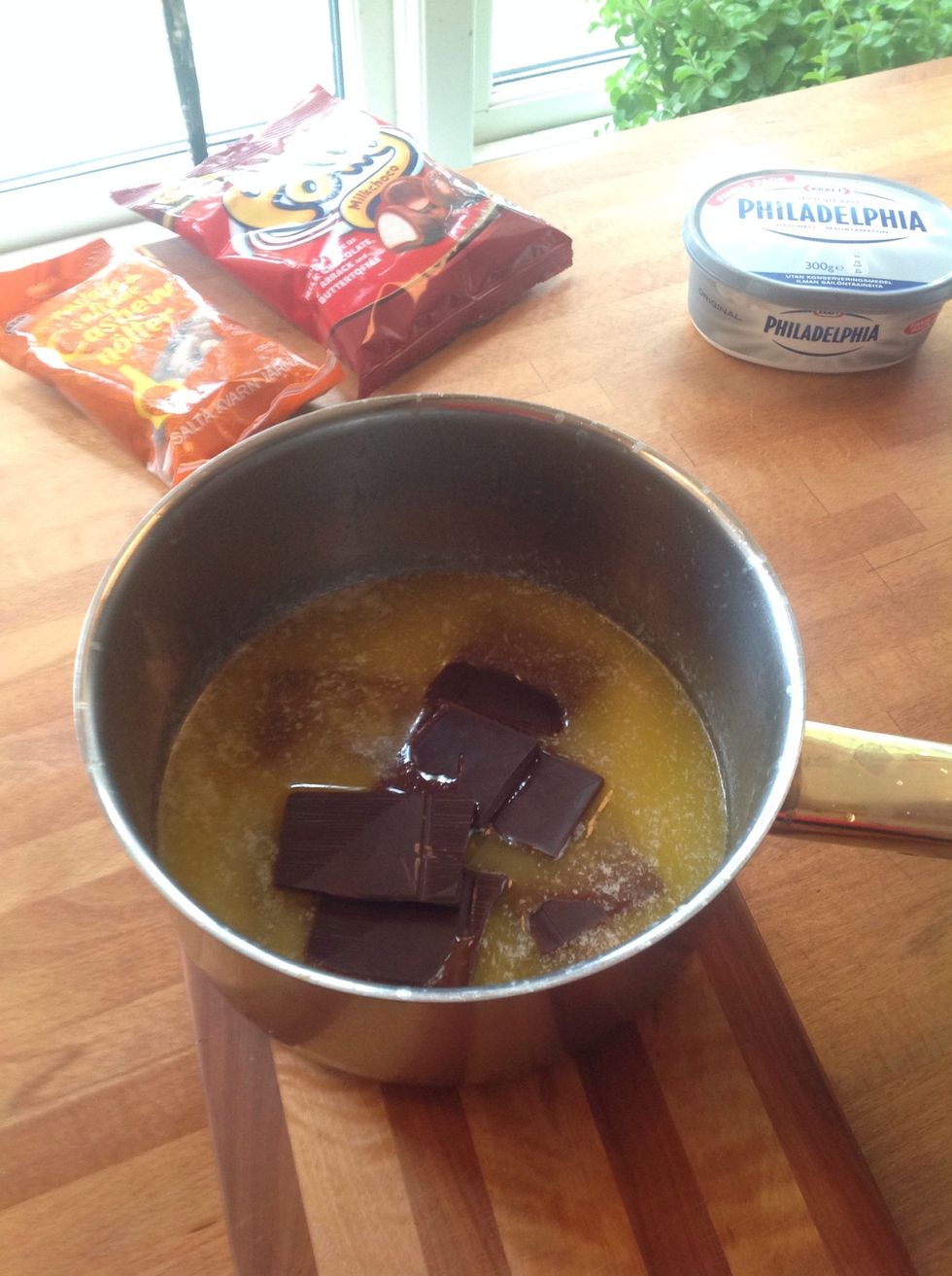 Add the dark chocolate.