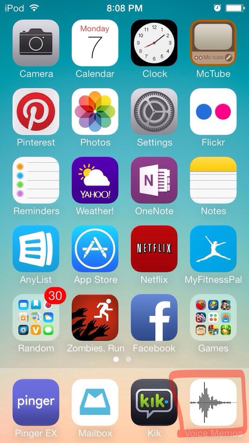 Add the default app to the dock. You can also add a folder with default apps to hide several at once.