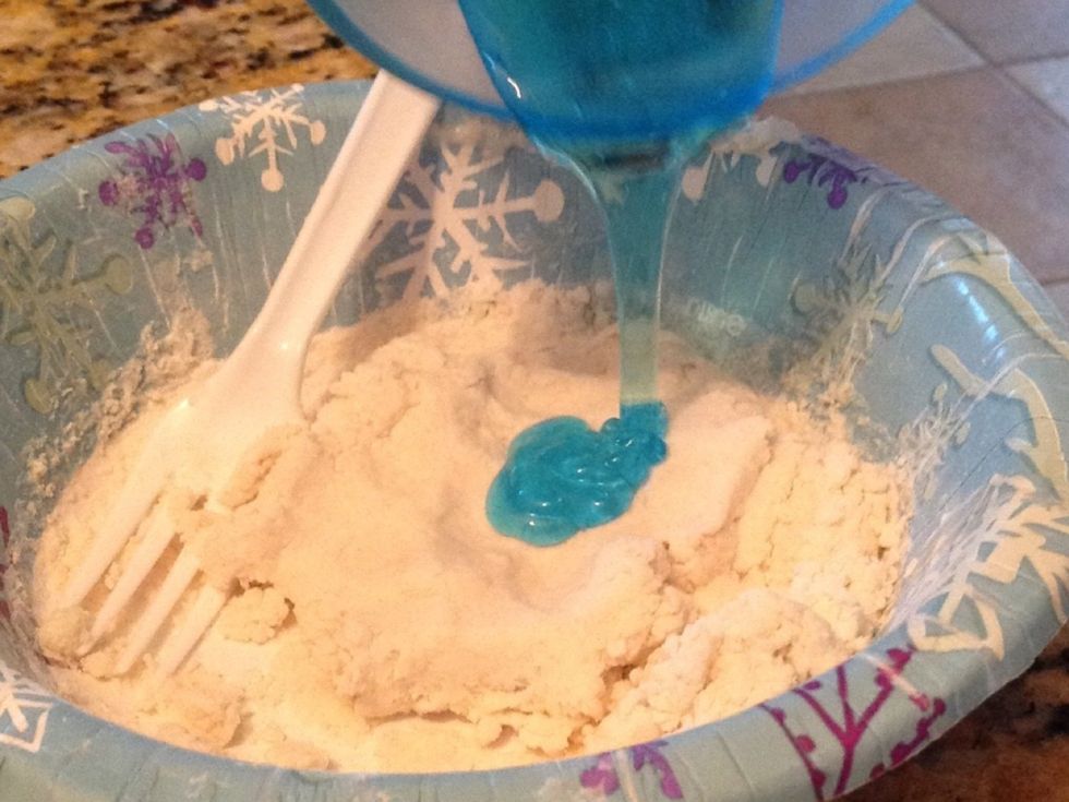 Add the dish soap it will be cold not frozen