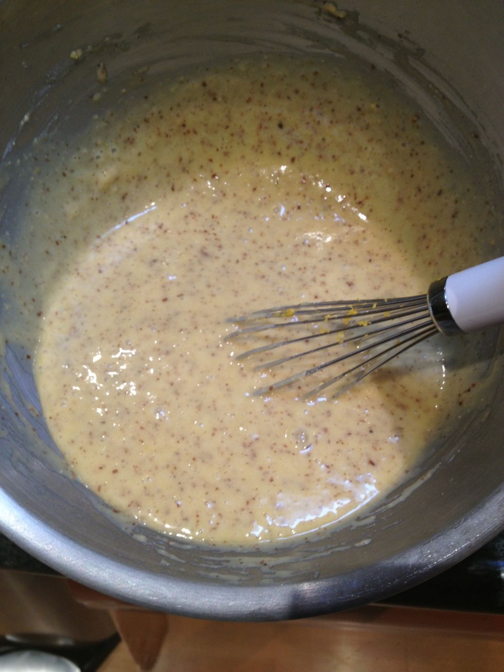 Add the dry ingredients into the bowl of wet ingredients. Whisk for about 30 seconds, or until the mixture is smooth.