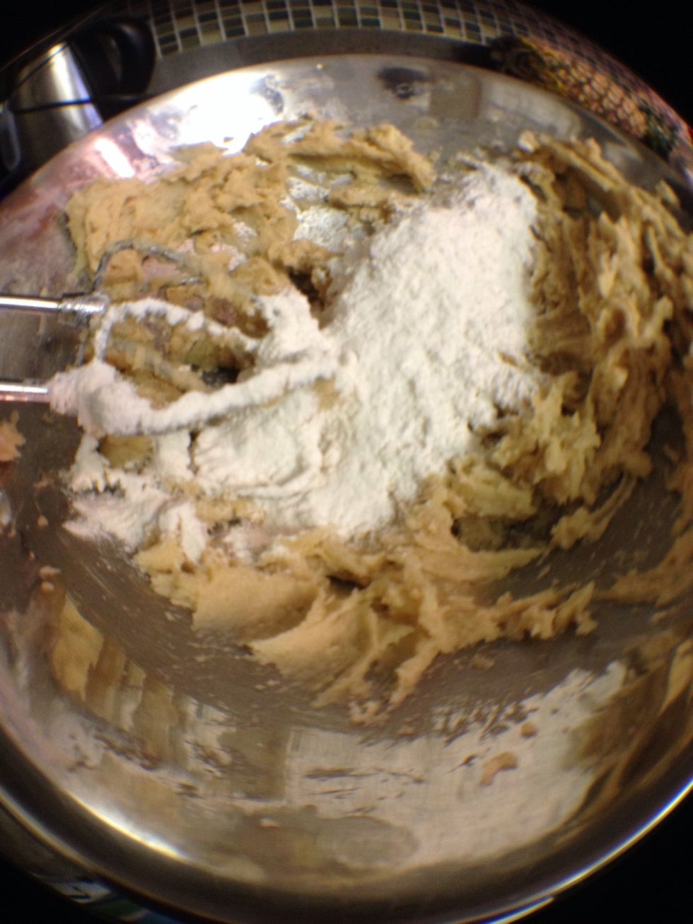 Add the dry ingredients to the wet and mix to combine. That's your basic cookie dough.