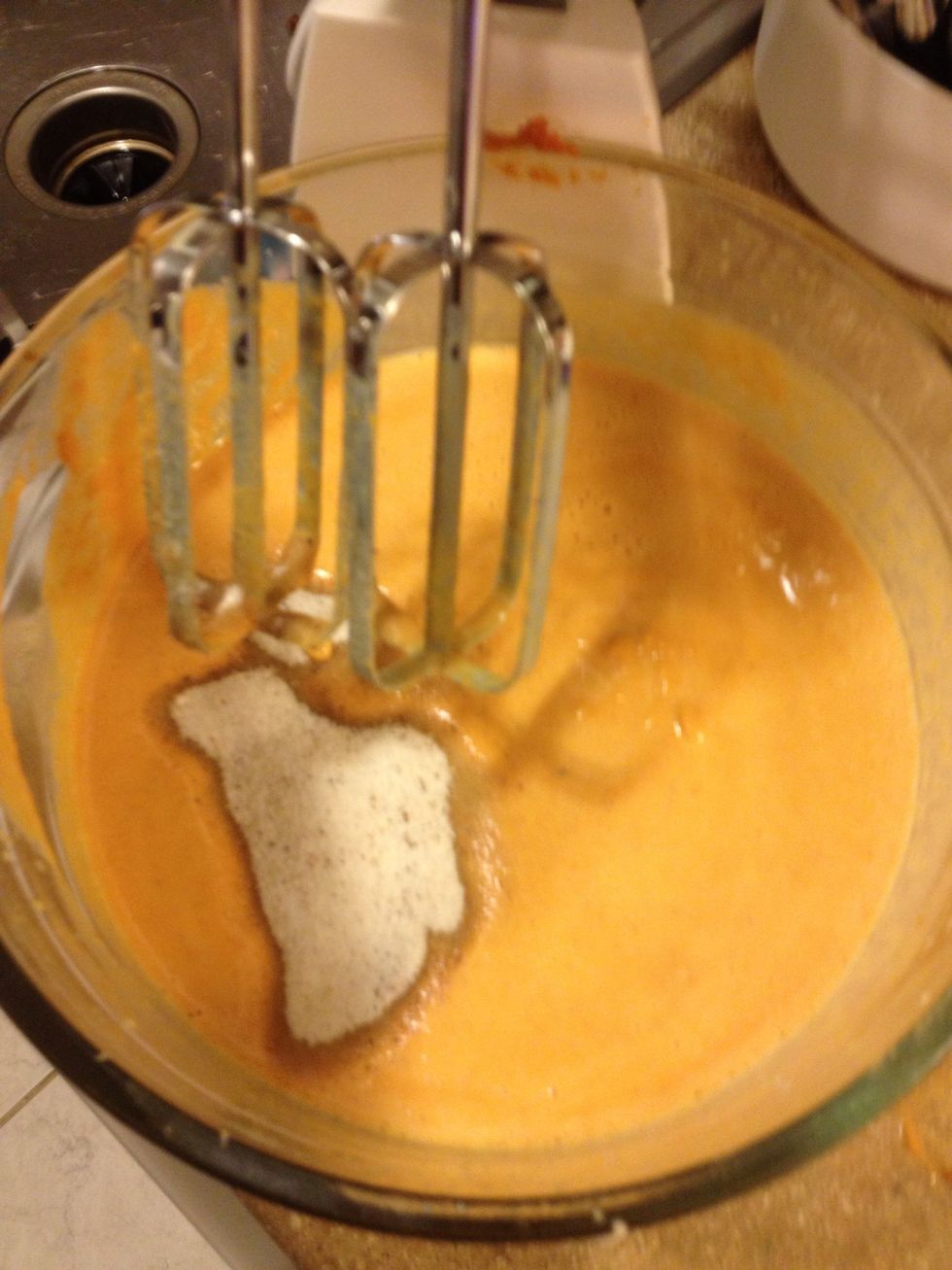 Add the dry ingredients to the wet