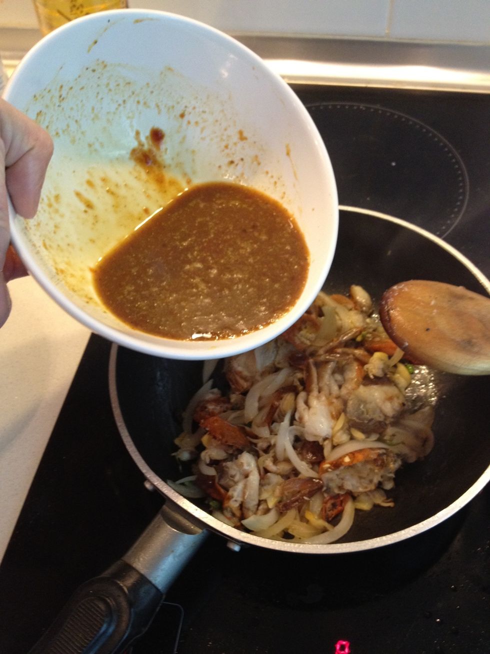Add the egg mixture