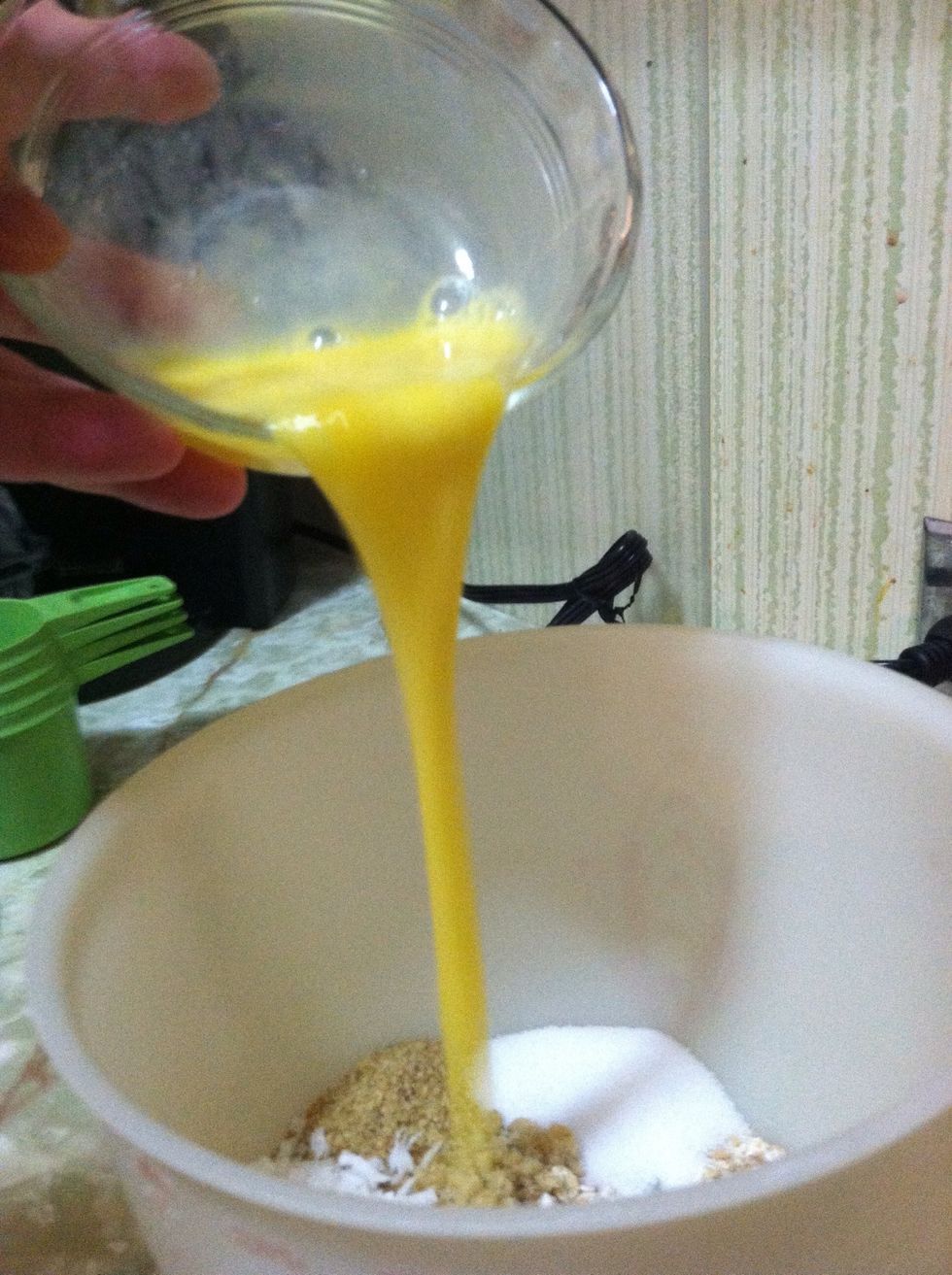 Add the egg to your mixture.