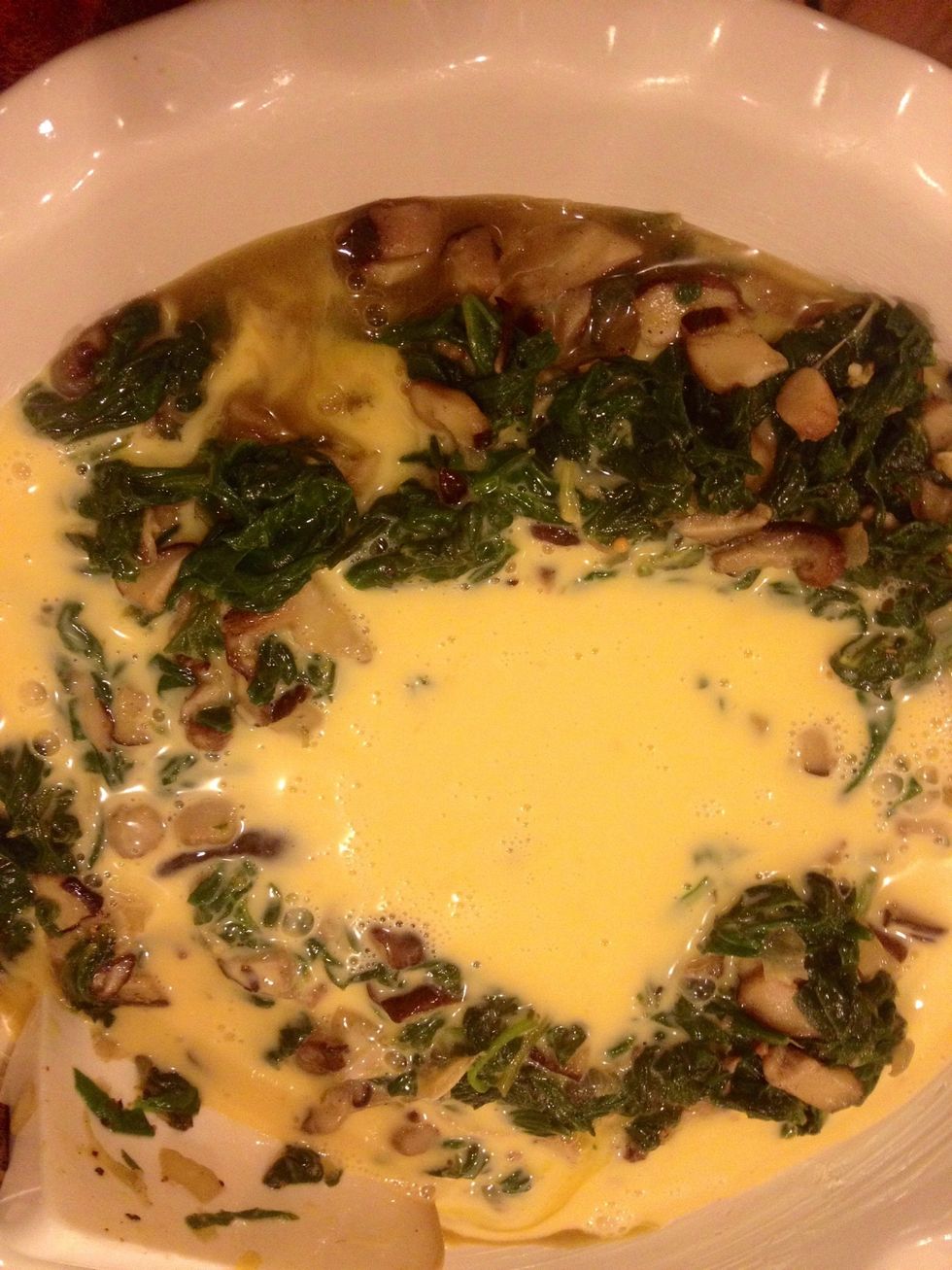 add the egg with milk