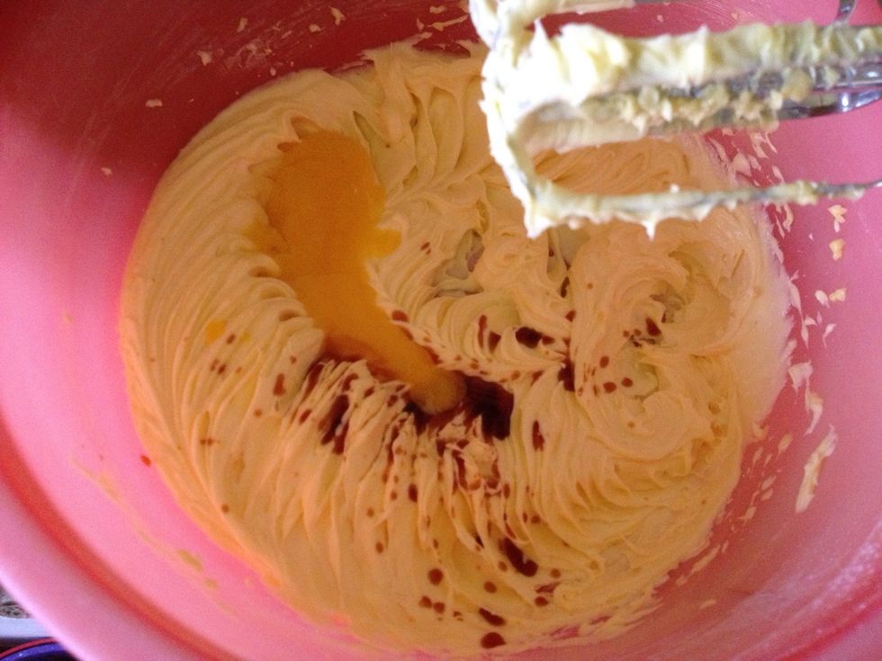 Add the egg yolks, vanilla essence and sweet condensed milk. Beat just enough to incorporate.