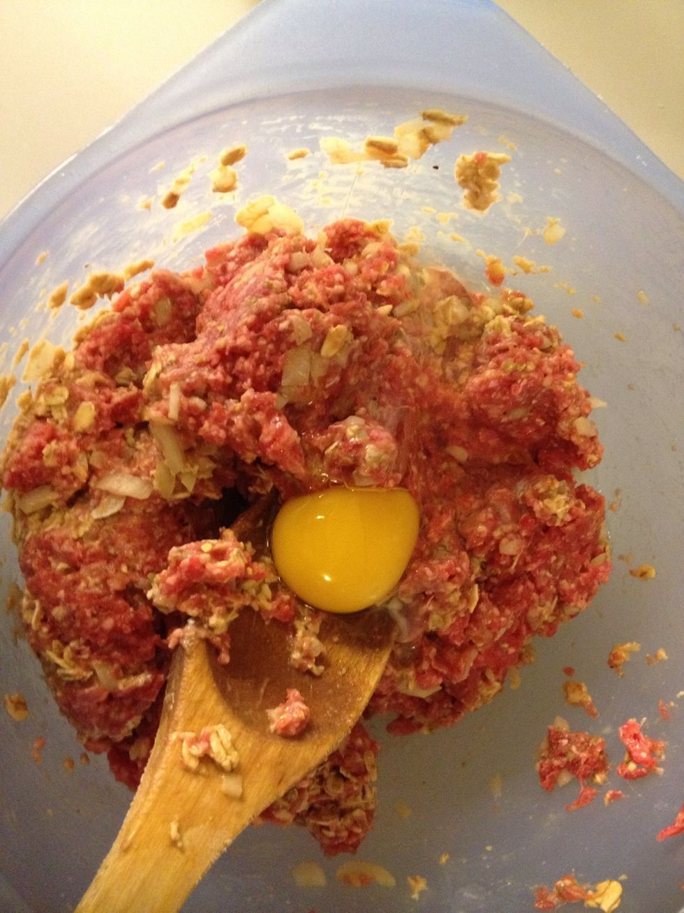 Add the egg..