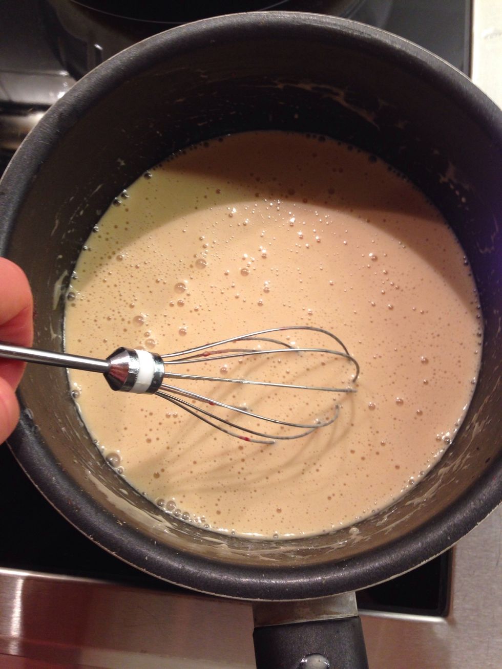 Add the expressed gelatin and stir fast