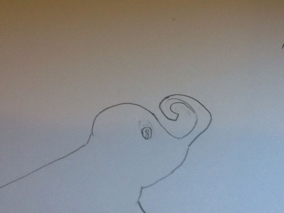 Add the eye with a little 8 inside