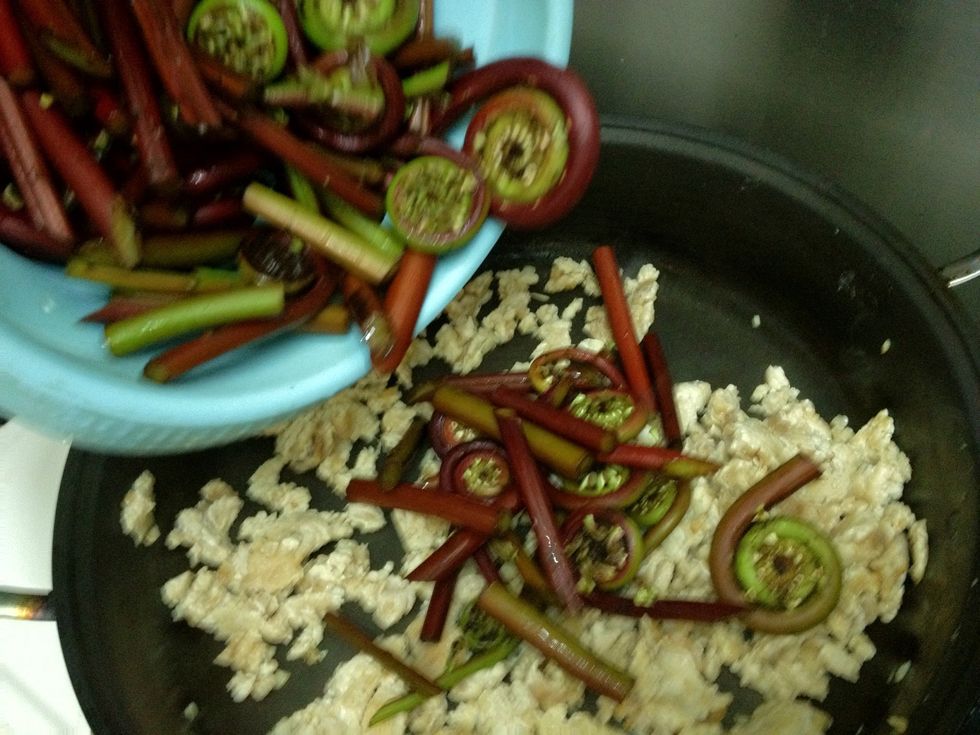 add the fiddlehead ferns