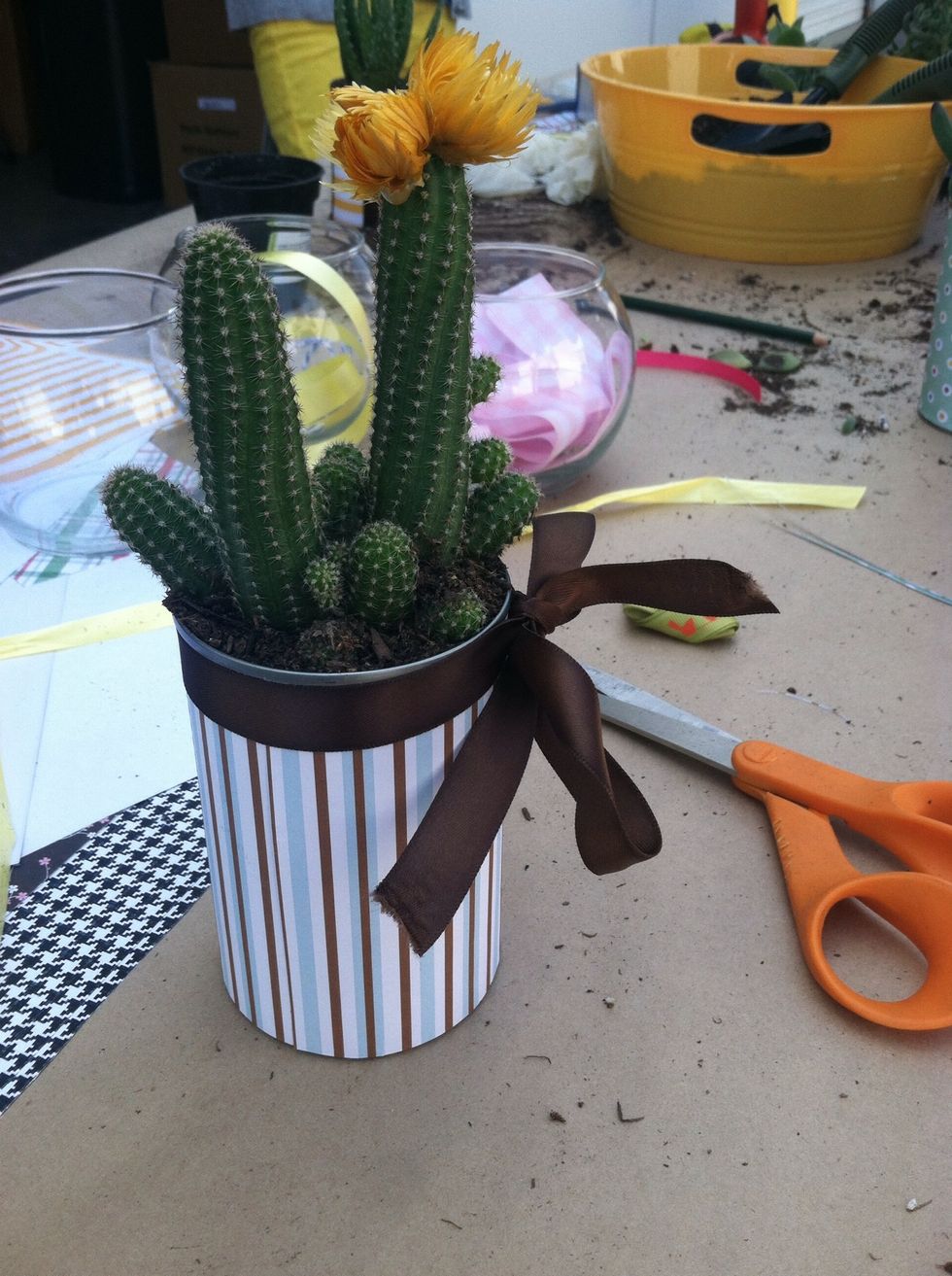 Add the finishing touches to your planter.