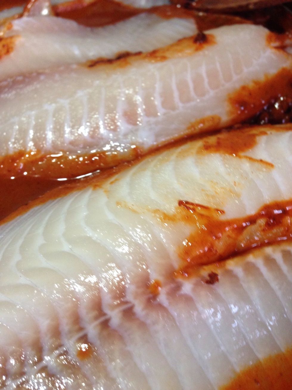 Add the fish and let it cook down