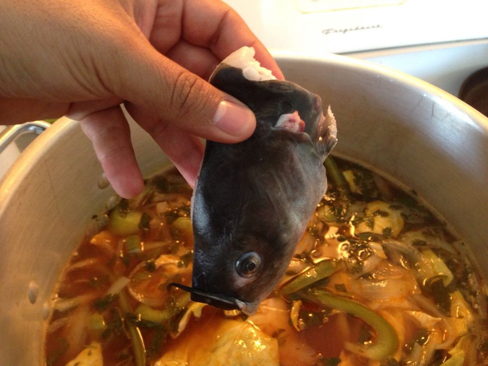 Add the fish .....