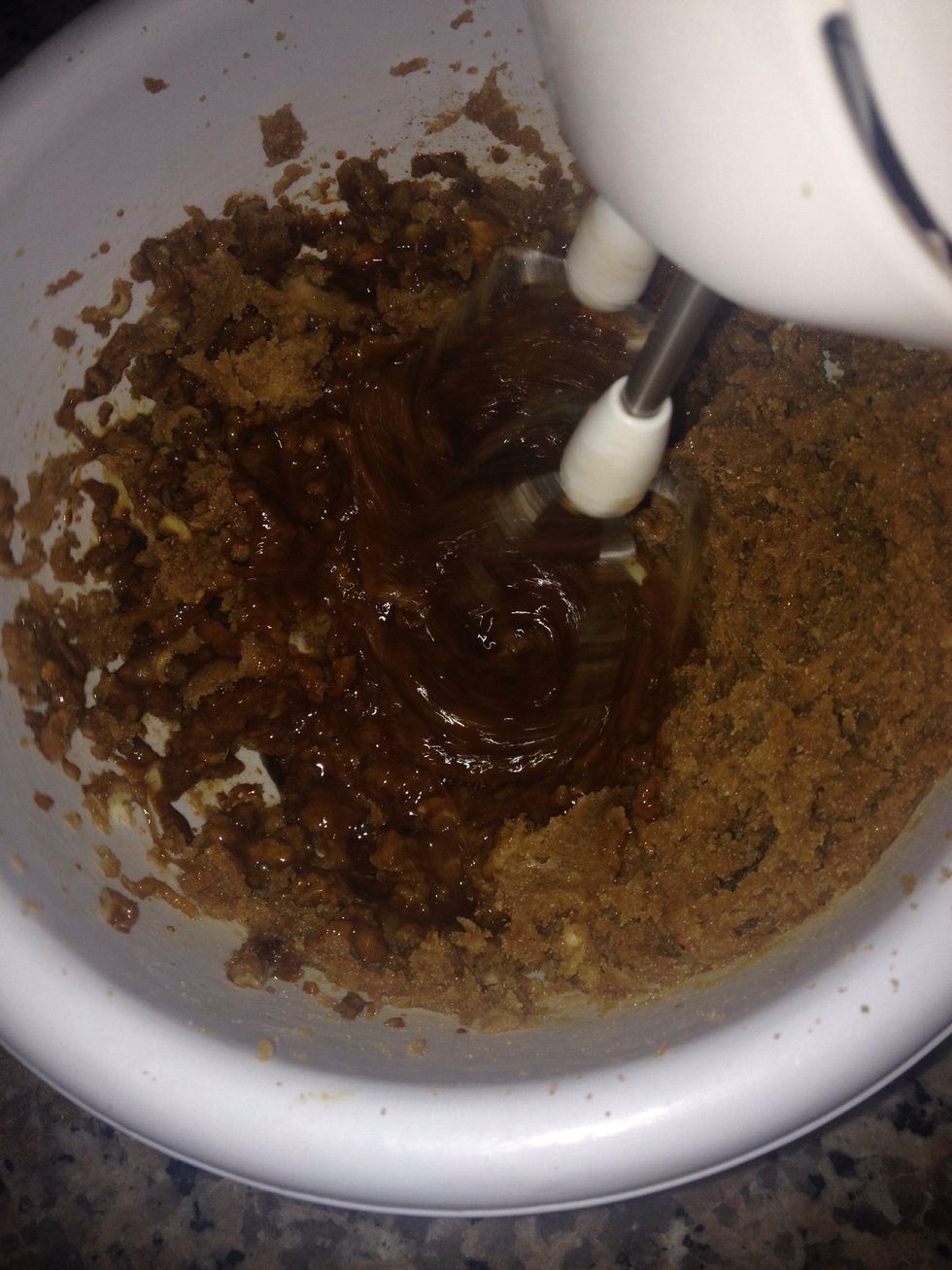Add the flour and mix together