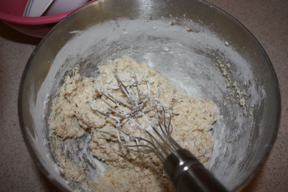 Add the flour and whisk until the flour is completely incorporated.