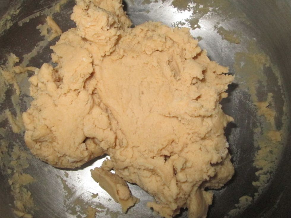 Add the flour mixture a little bit at a time until fully mixed.