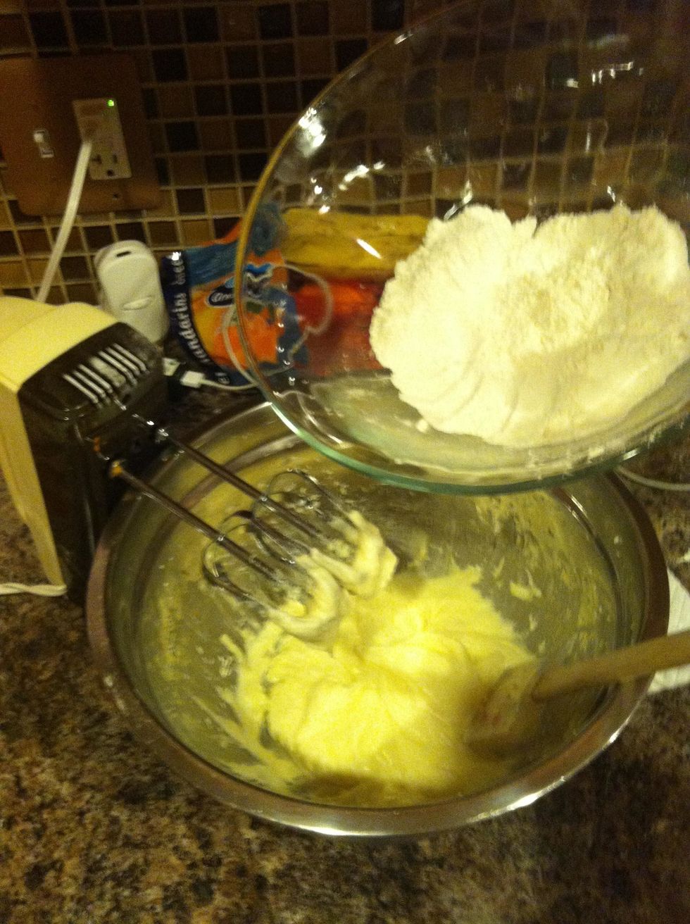 Add the flour mixture and beat on low speed just until incorporated.