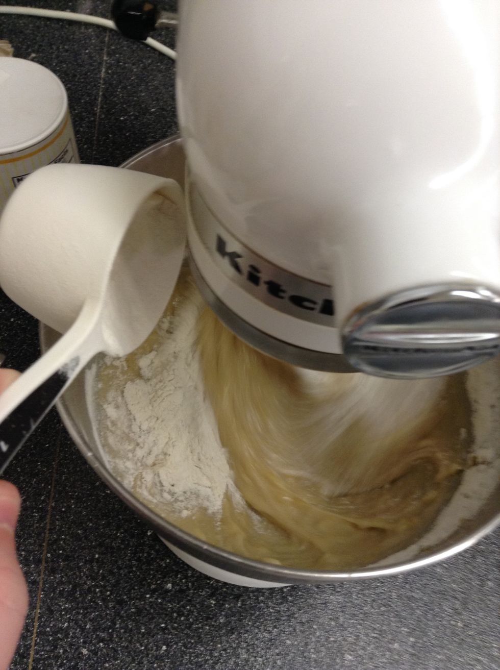 Add the flour next