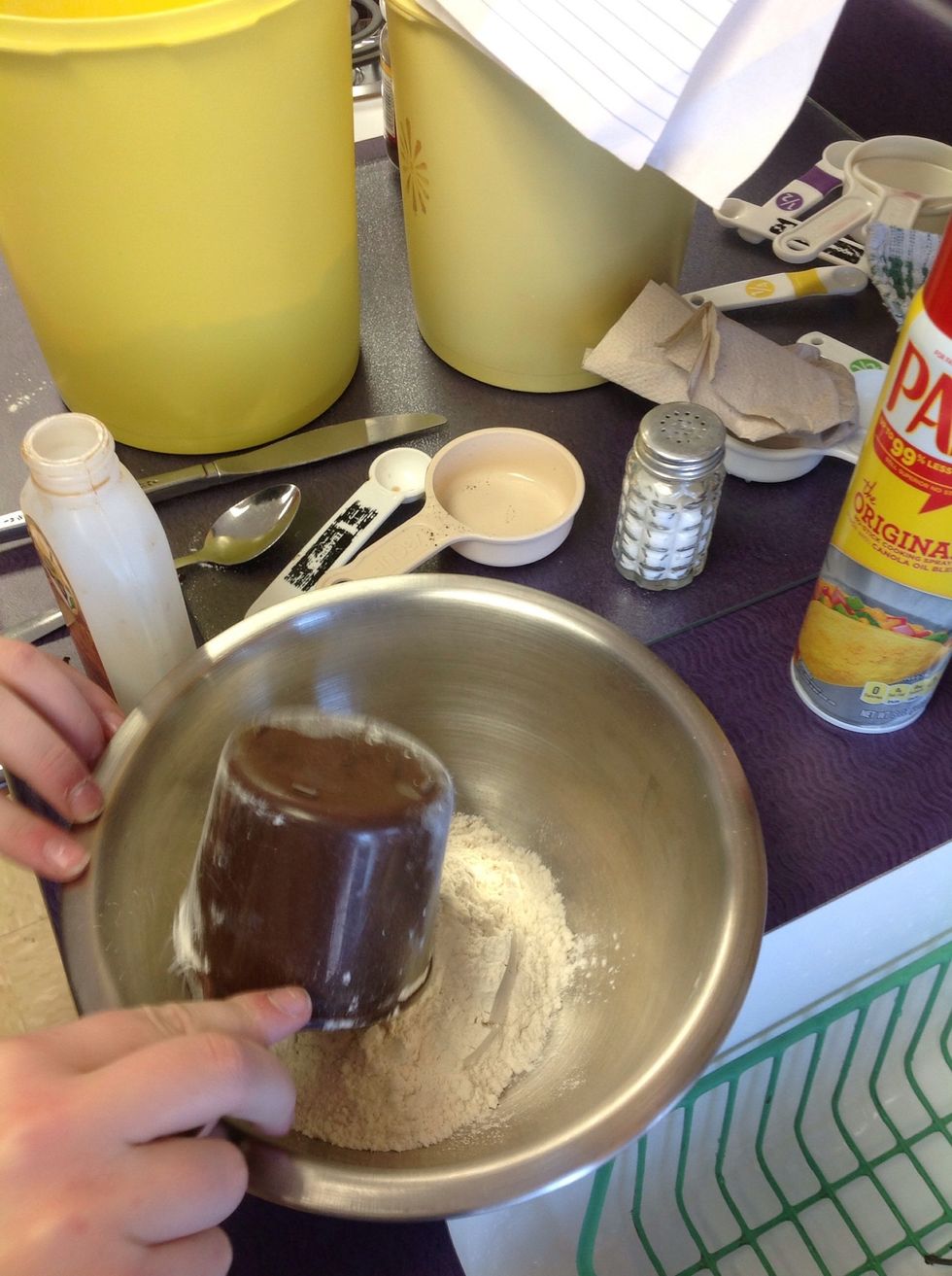 Add the flour