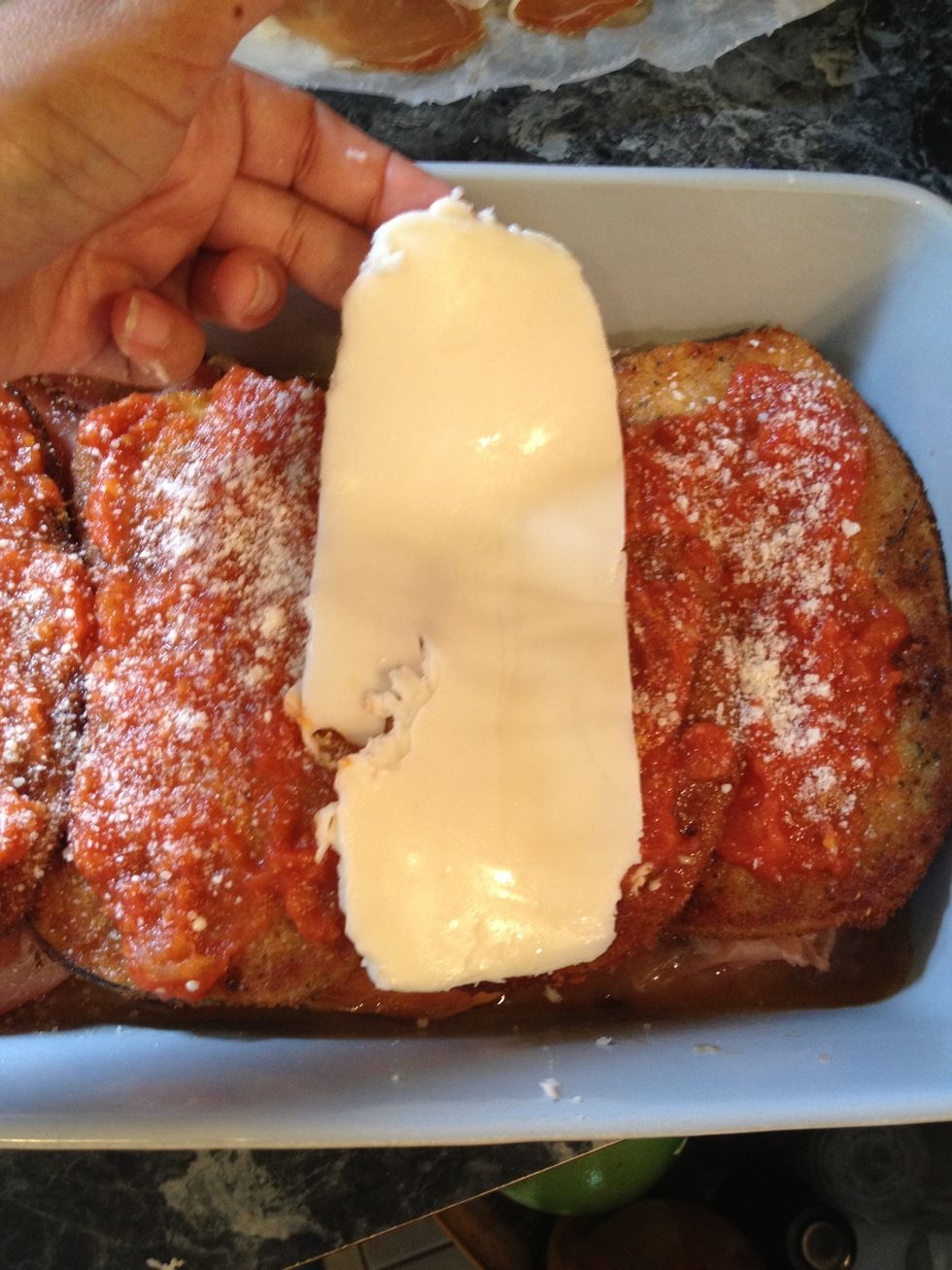 Add the fresh mozzarella cheese.