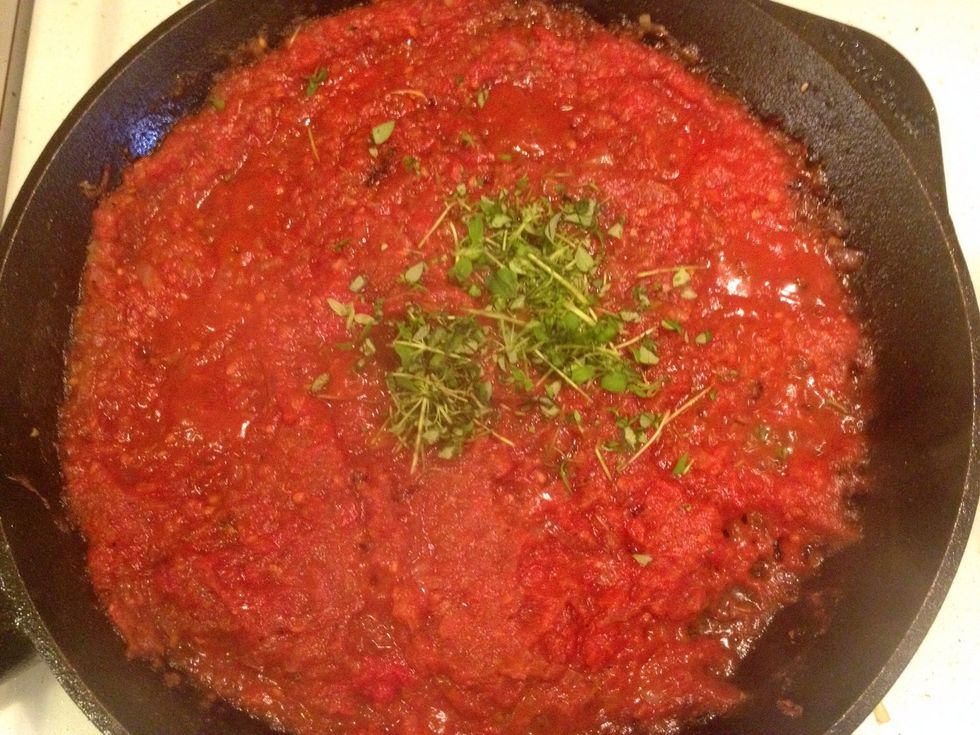 Add the fresh thyme.