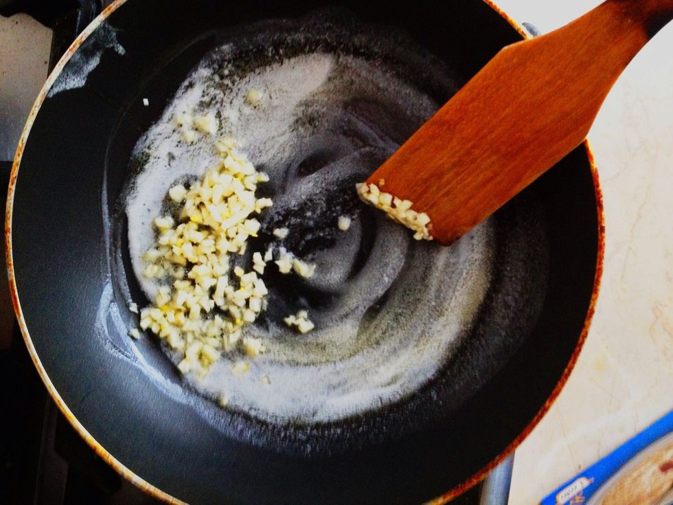 Add the garlic and continue to cook.