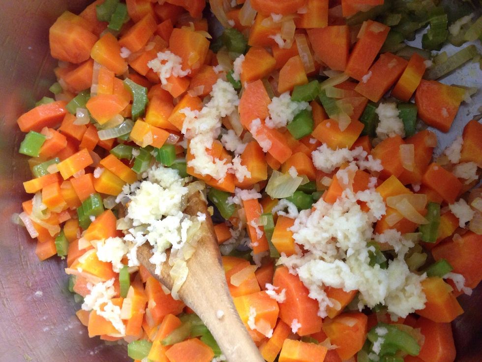 Add the garlic and fry for a couple of minutes