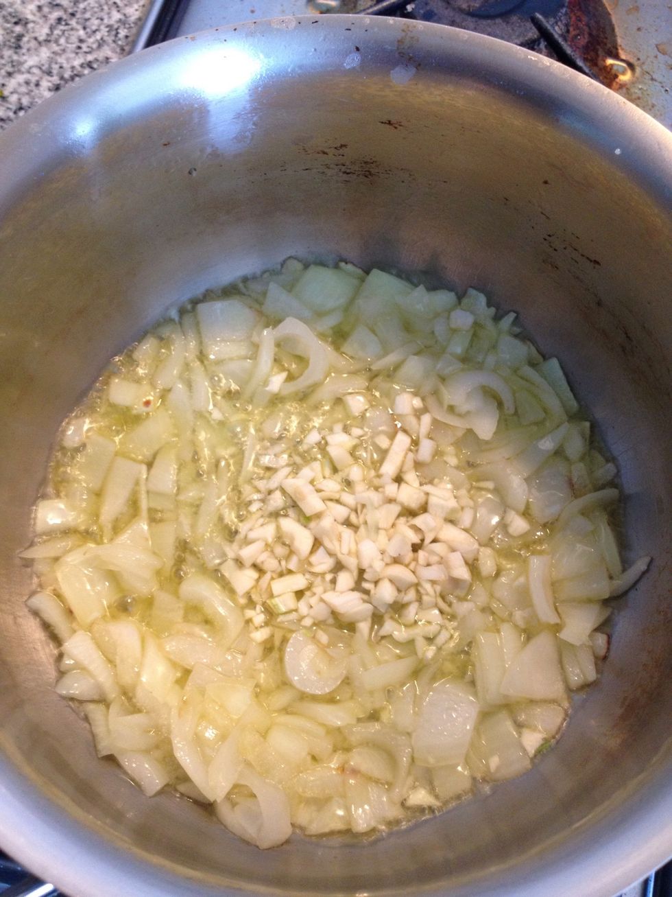 add the garlic and mix again