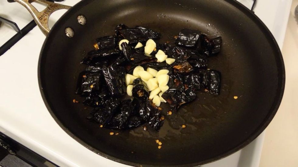 Add the garlic and saut\u00e9 for 3 minutes.