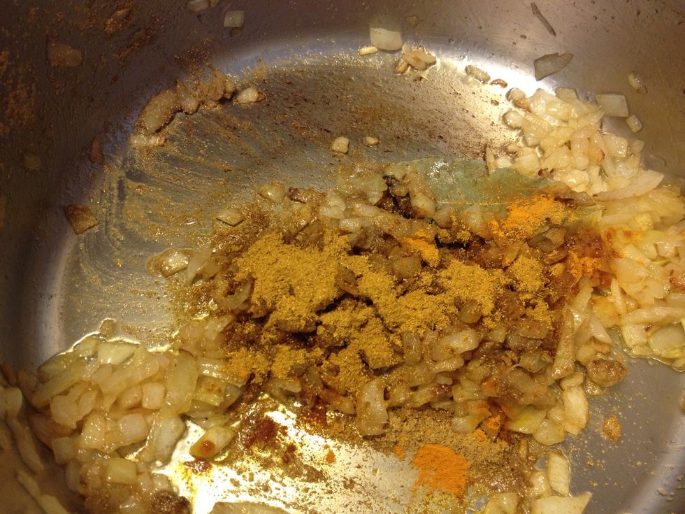 Add the garlic-ginger paste and spices, including the optional ones if using. I made my own garlic-ginger paste.