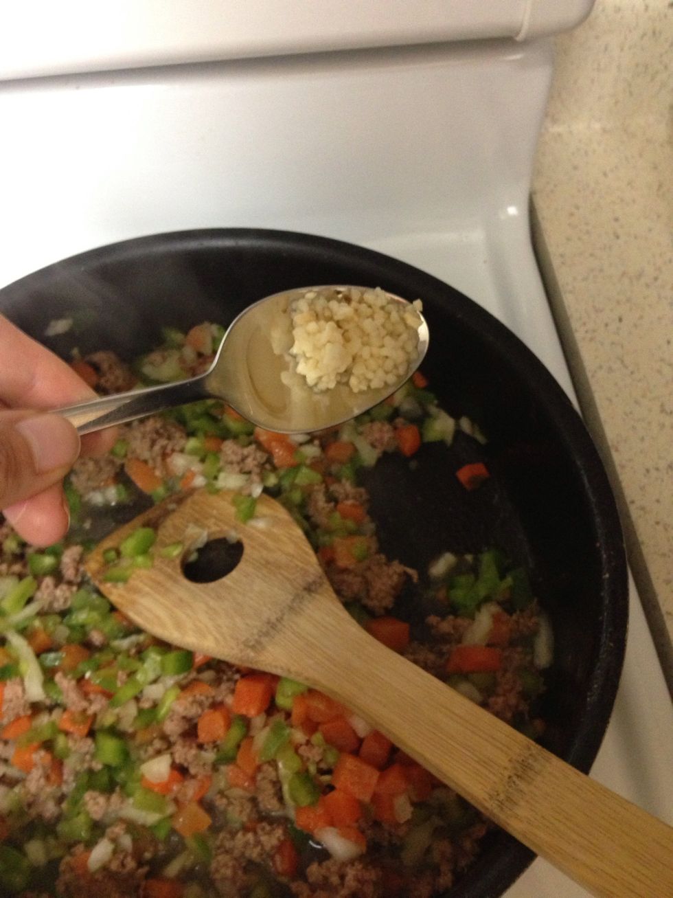 Add the garlic, i ended up using twice as much