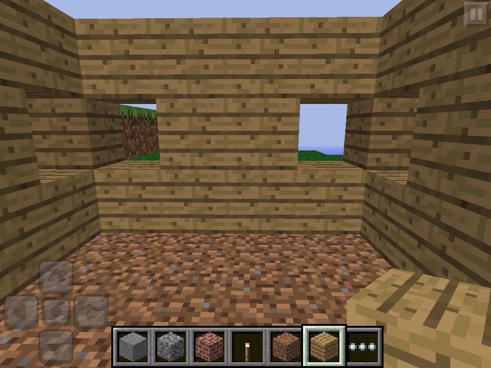 Add the glass panel frames for all of the sides as shown in the picture