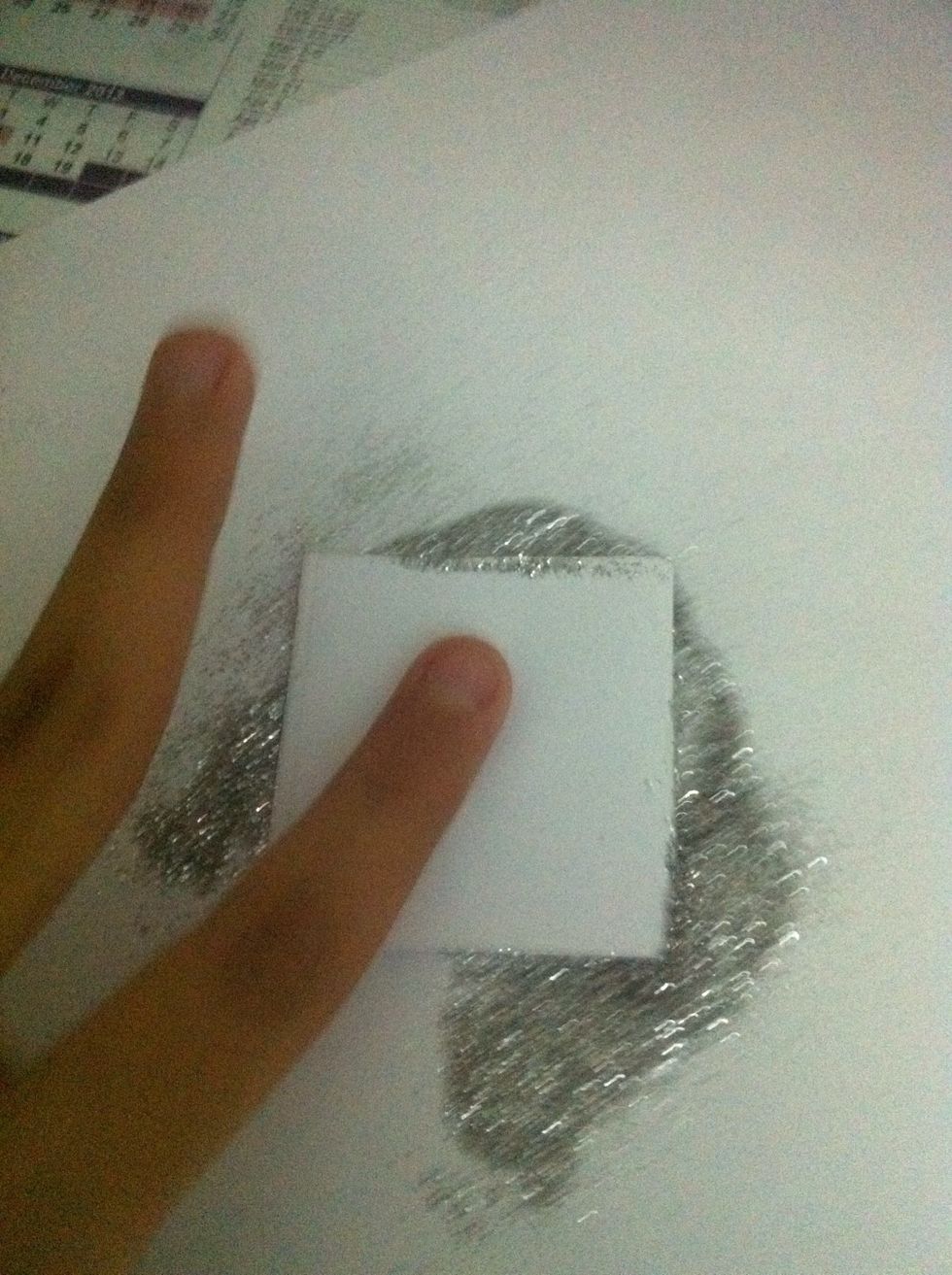 Add the glitter again for the empty parts