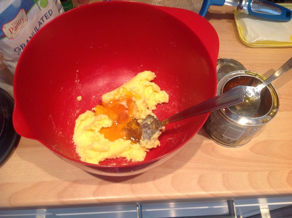 Add the golden syrup and fold in