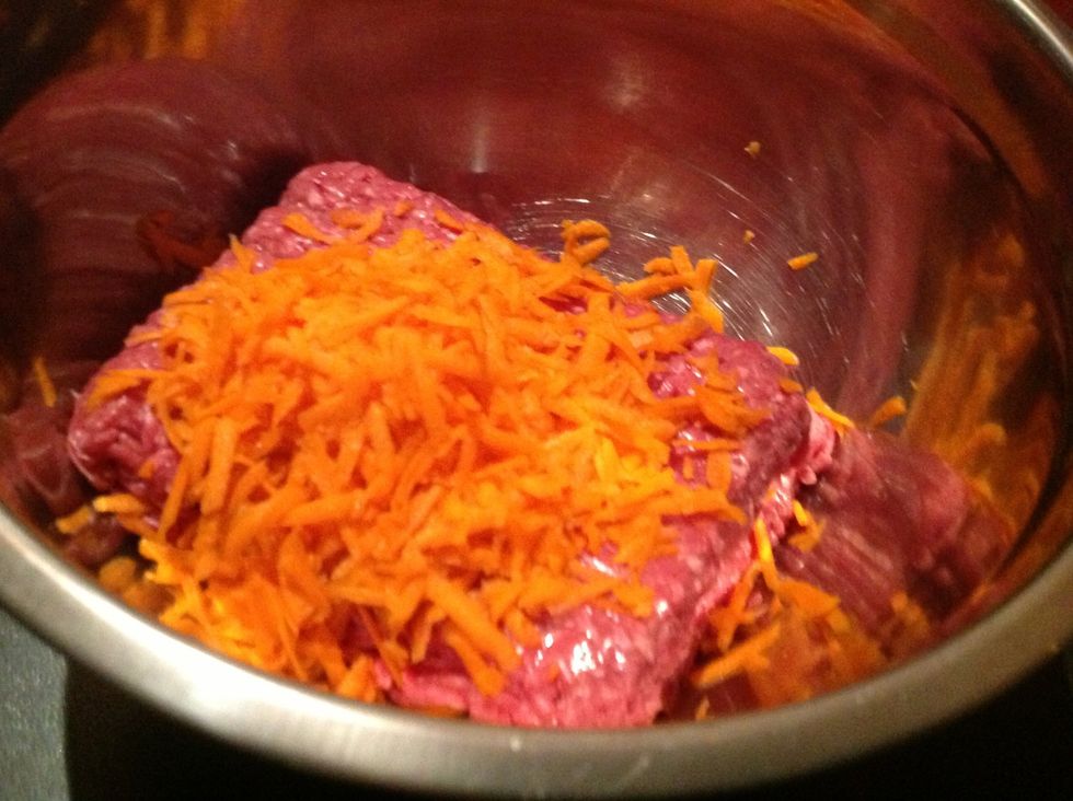 Add the grated carrot