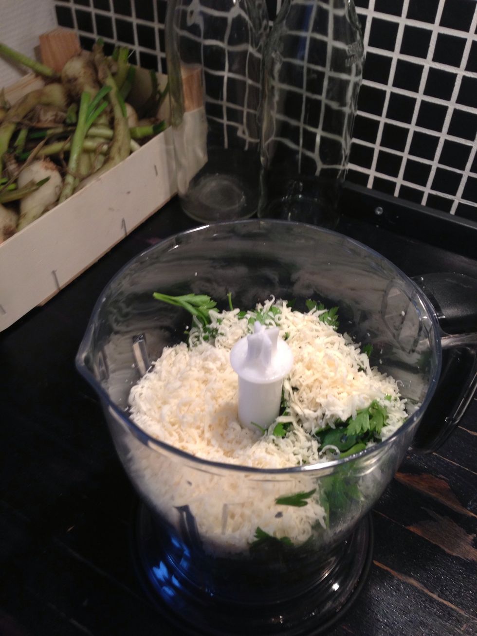 Add the grated parmesan