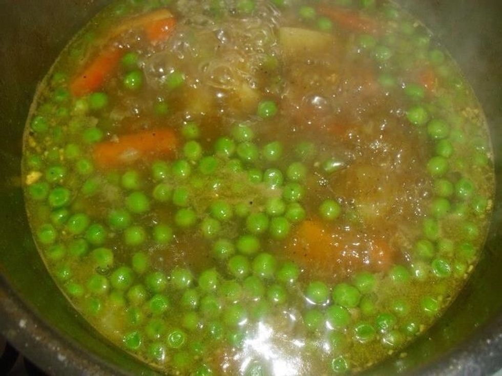 Add the green peas