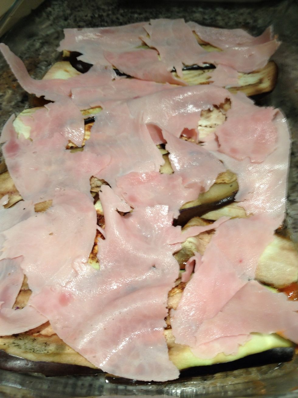 Add the ham. I like to shred it first because its easier to serve this way.