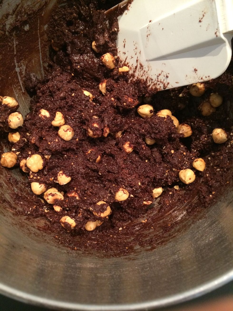 Add the hazelnuts