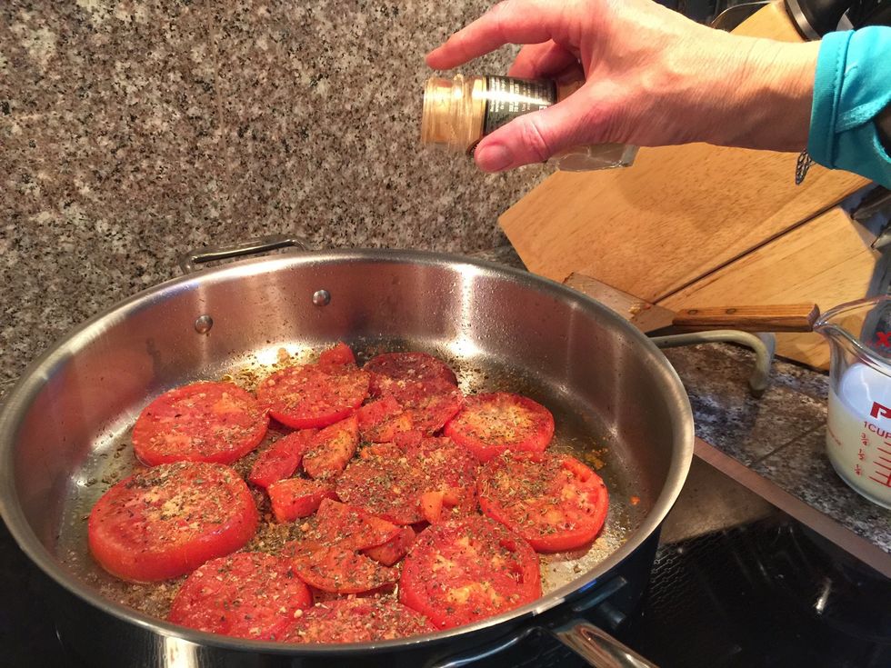 Add the herbs and spices....the amounts are really to taste. The measurements we put in are a good starting point, but you might adjust them the second time you make this! You will make it again!\ud83d\ude0a