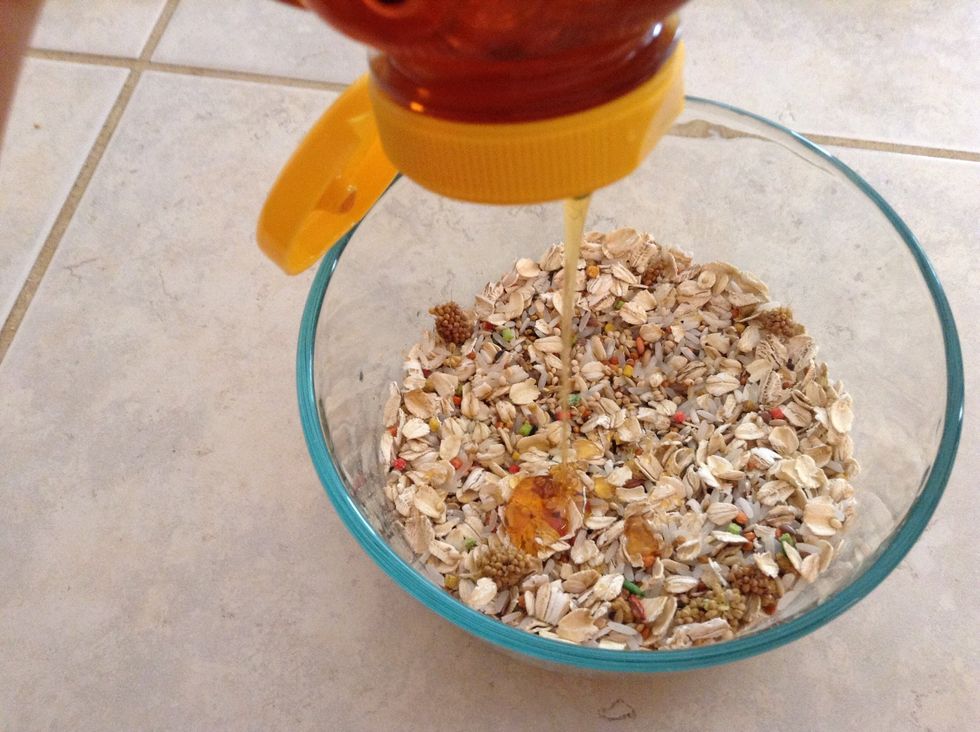 Add the honey little by little