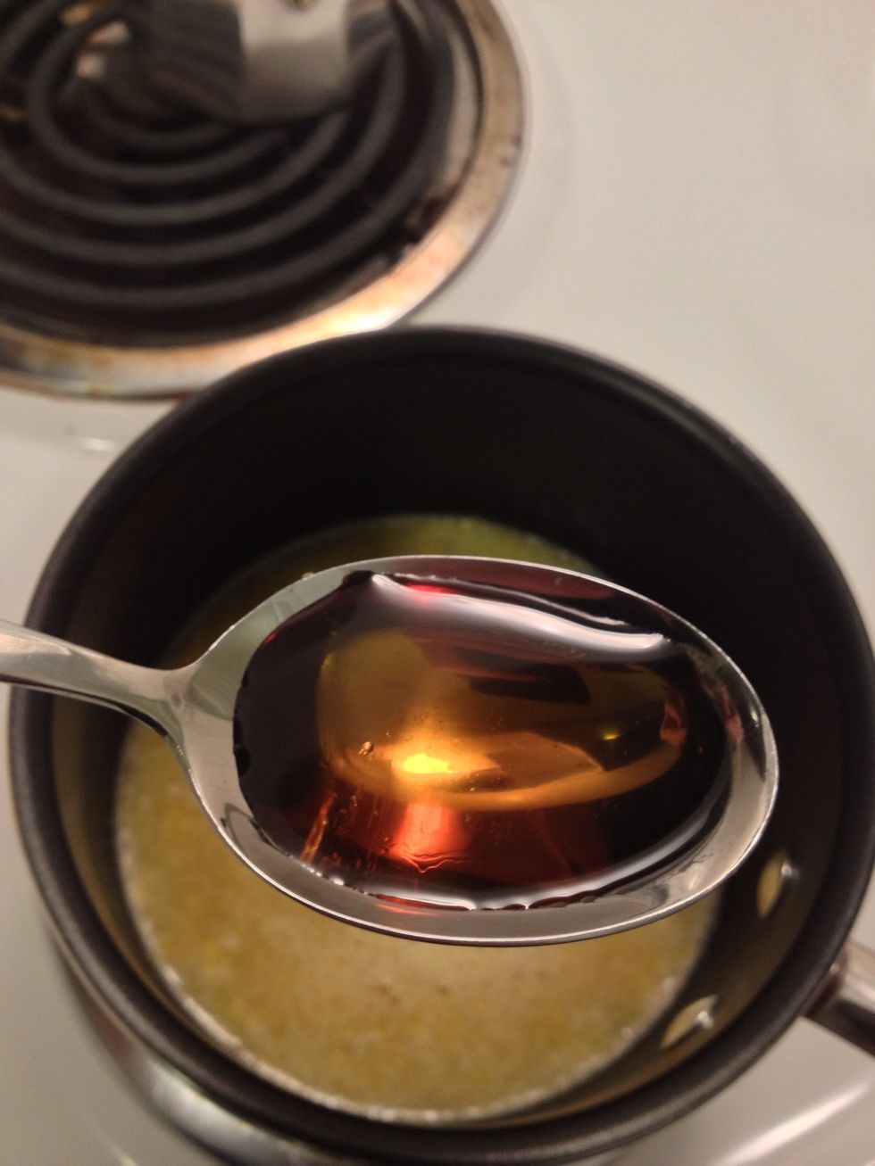 Add the honey (or maple syrup if you can't have honey like me!).