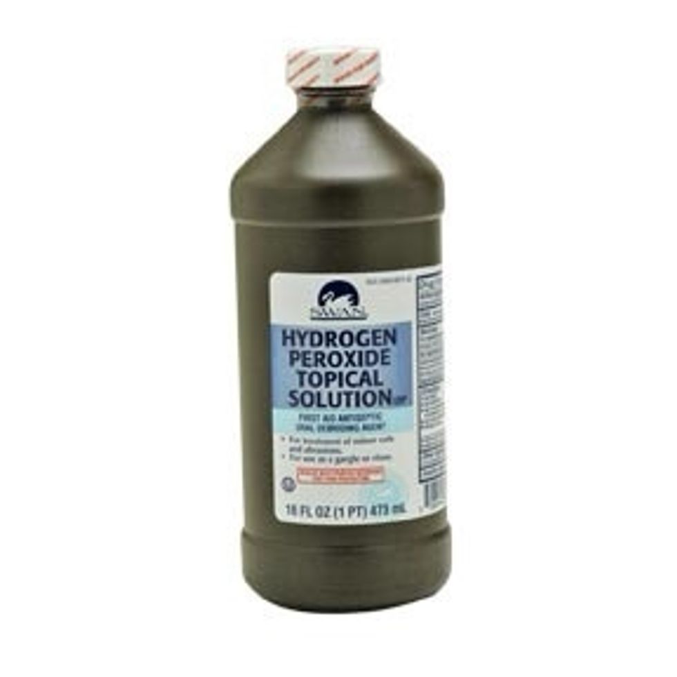 add the hydrogen peroxide