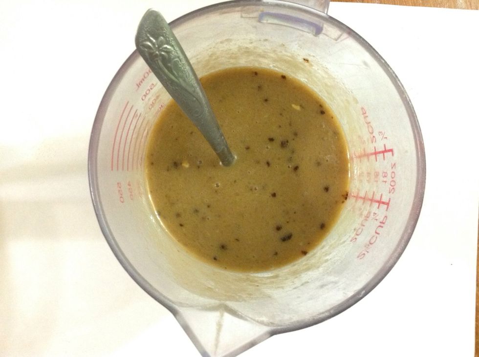 Add the instant coffee and vanilla extract.