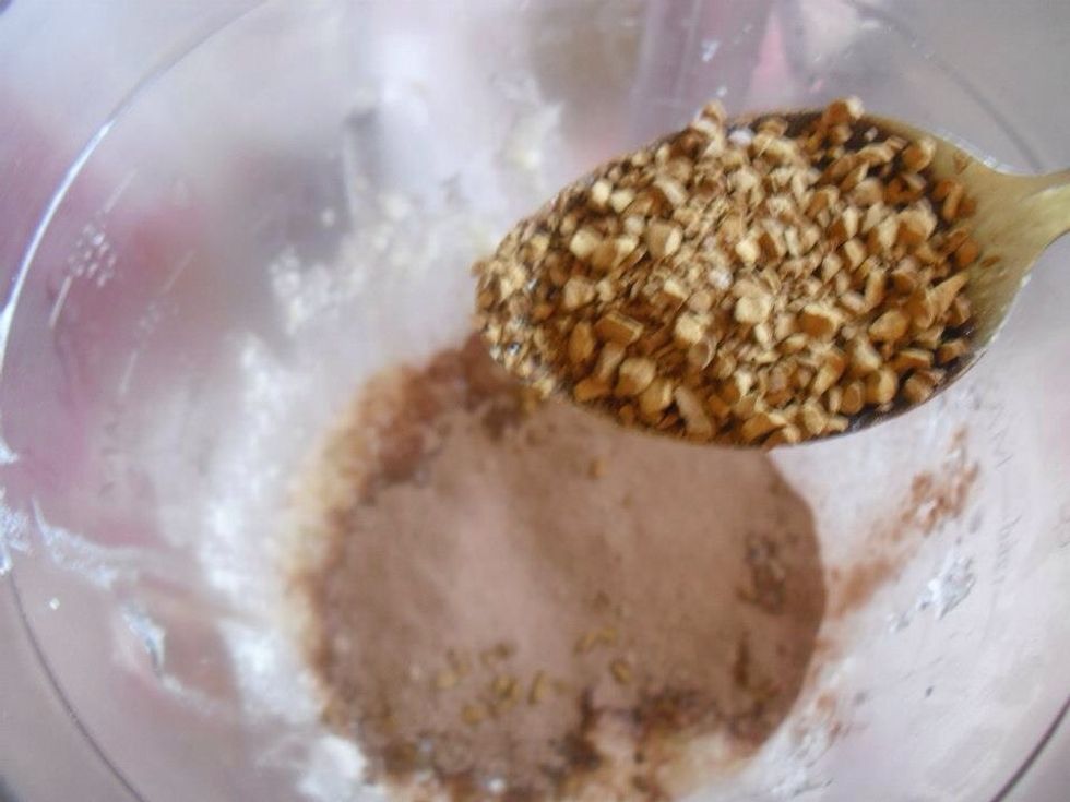 Add the instant coffee .